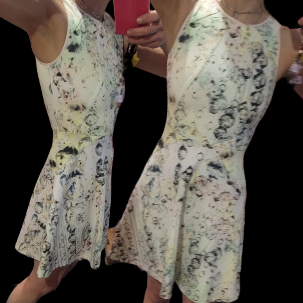 TED BAKER Crystal Droplets Neoprene Skater Dress